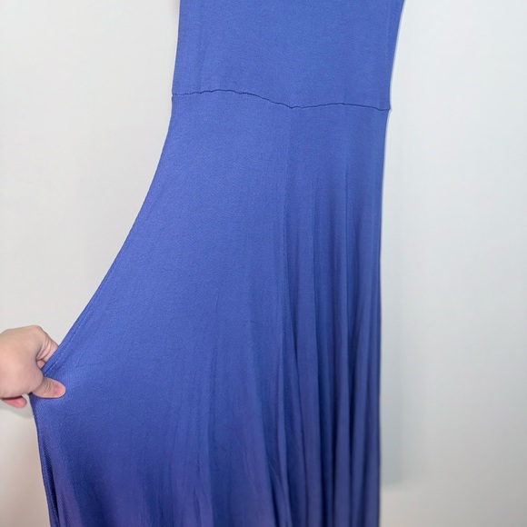 NWOT Marine Layer Women's Dress Lexi Rib Fit Flare Midi Sz S Blue Casual Summer - Picture 3 of 9